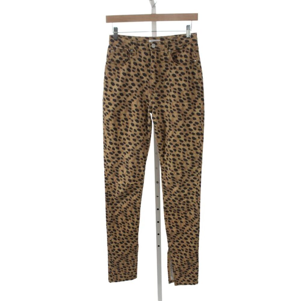 We Wore What Women Skinny Animal Print Brown Jeans Size 27